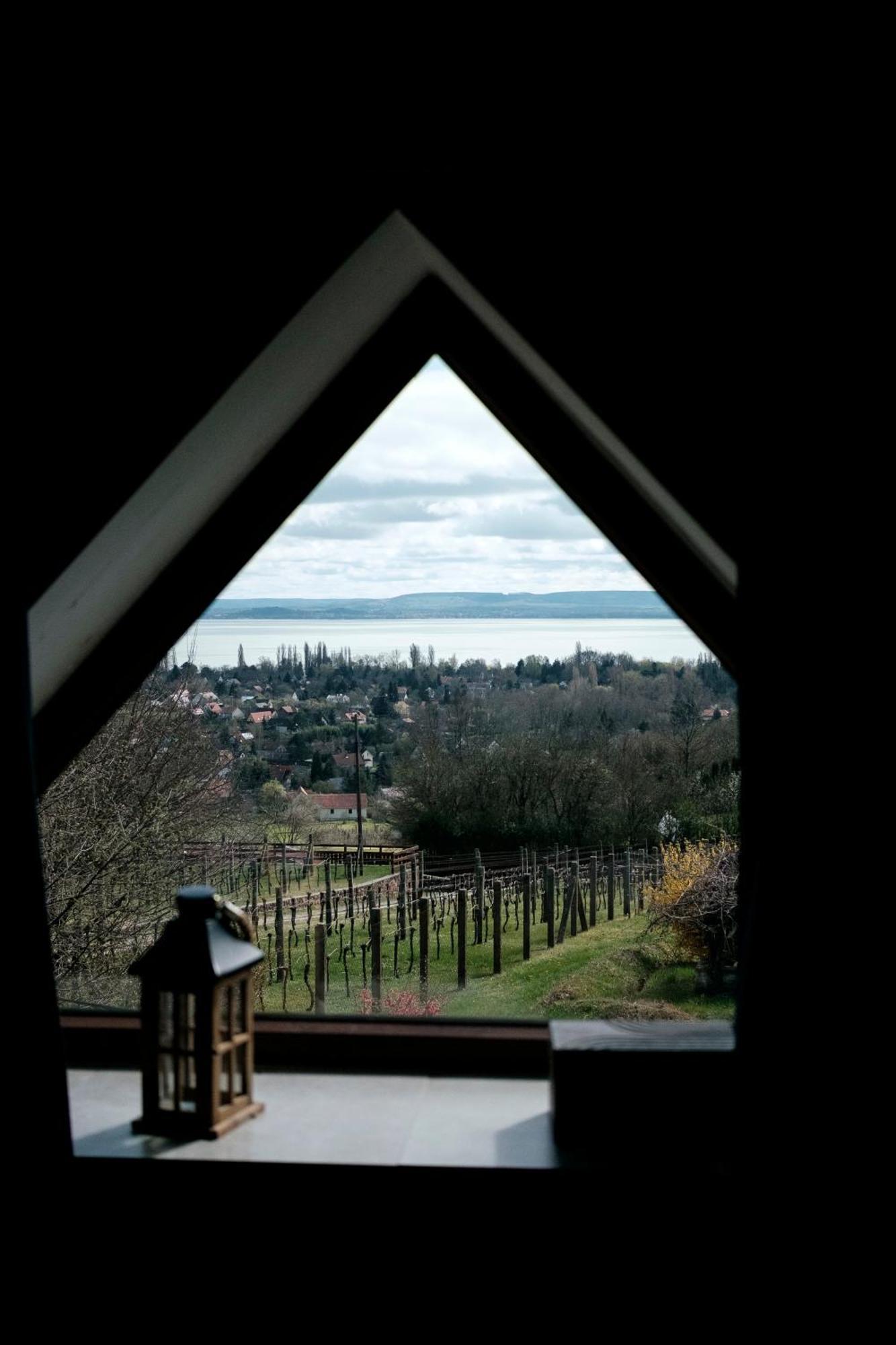 Ábrahámhegyi panorama hideout Villa Bagian luar foto